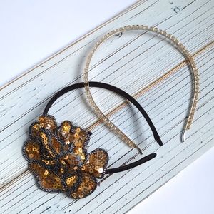 Floral and Beaded Headband Girls Set